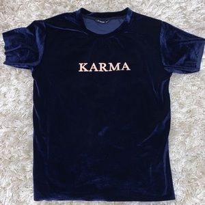 KARMA Velvet Blue T-Shirt